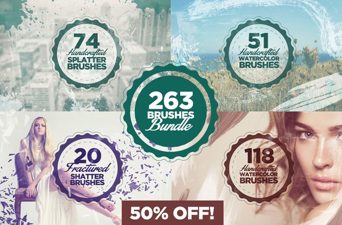 263 Photoshop Brushes Bundle