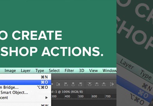 how to create your own Photoshop actions