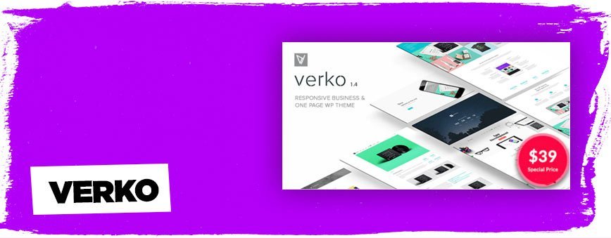 verko one page wordpress theme