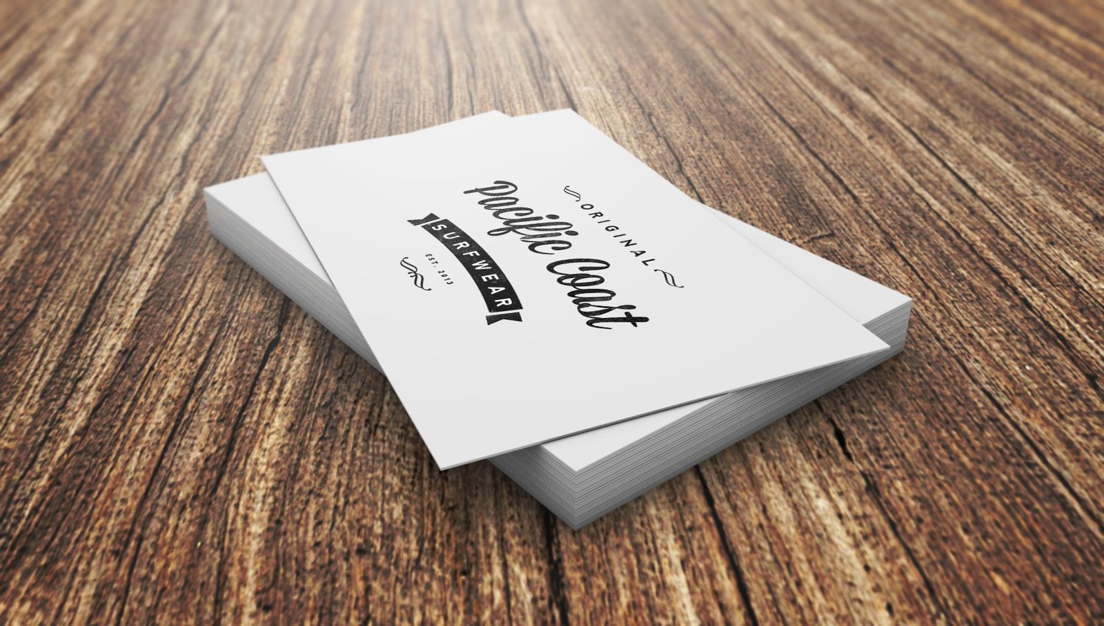 Business Card Mockup Dark Grain 2