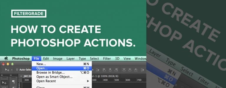 how to create your own Photoshop actions