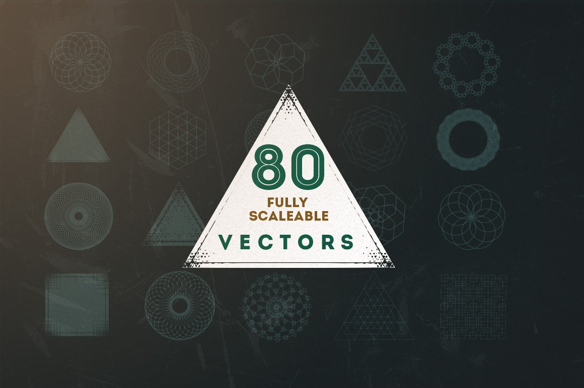 80 Geometric Vector Shapes Bundle Layerform