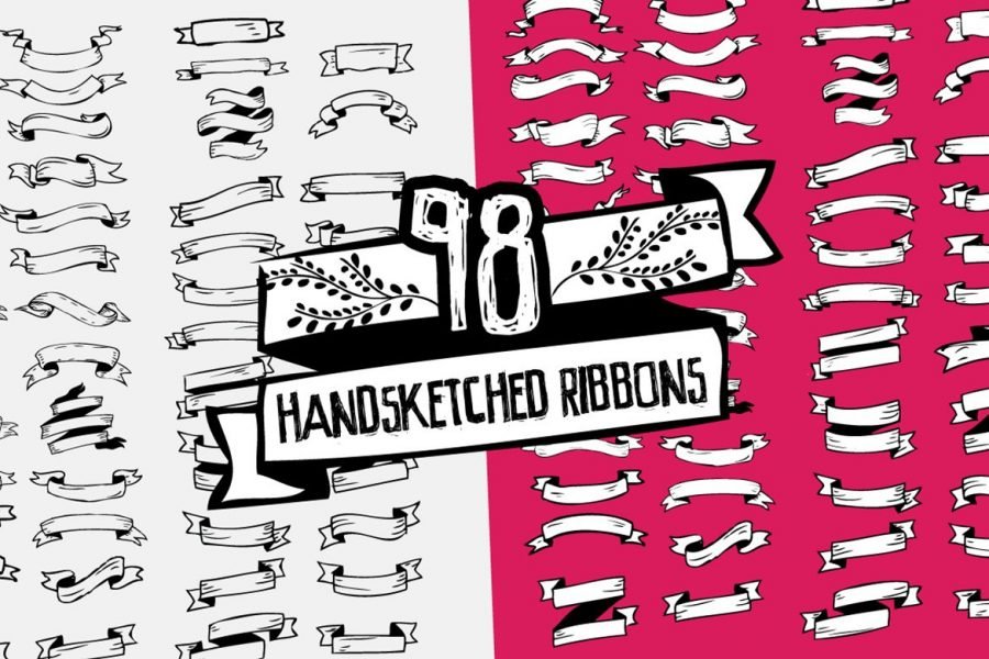 98 Handsketched Ribbons