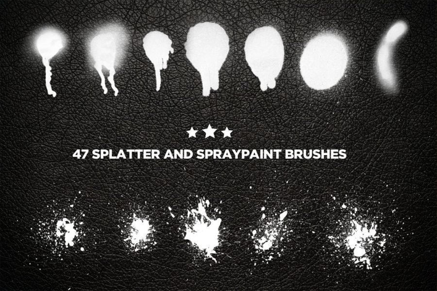 Splat and Spray Photoshop Brushes