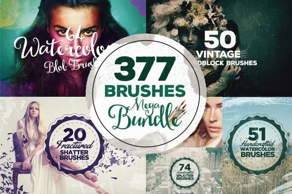 377 Photoshop Brushes Megabundle by Layerform Design Co