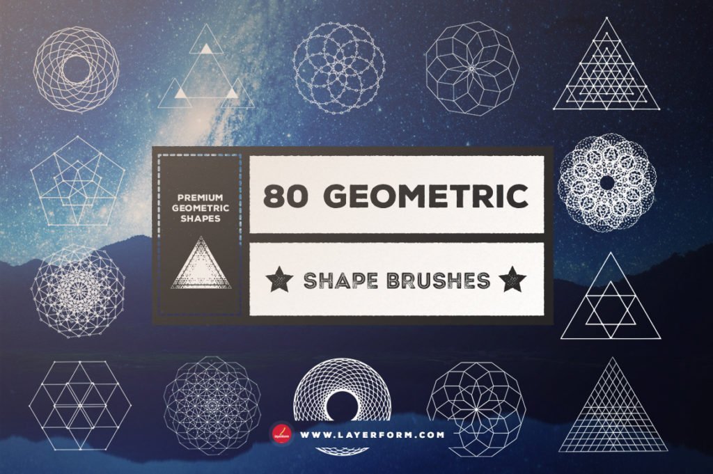 80 Geometric Shape Brushes Layerform