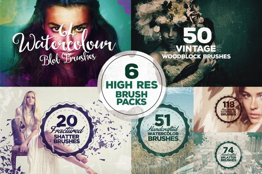 377 Photoshop Brushes Megabundle by Layerform Design Co