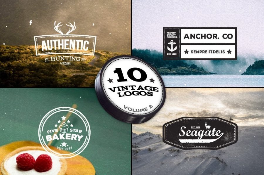 10 Vintage Logos - Volume 2 by Layerform Design Co