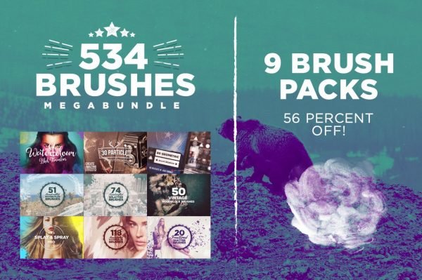 534 Photoshop Brushes Megabundle