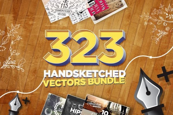 323 Handsketched Vectors Bundle by Layerform Design Co