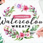 FREE Handpainted Watercolour Wreath by Layerform Design Co