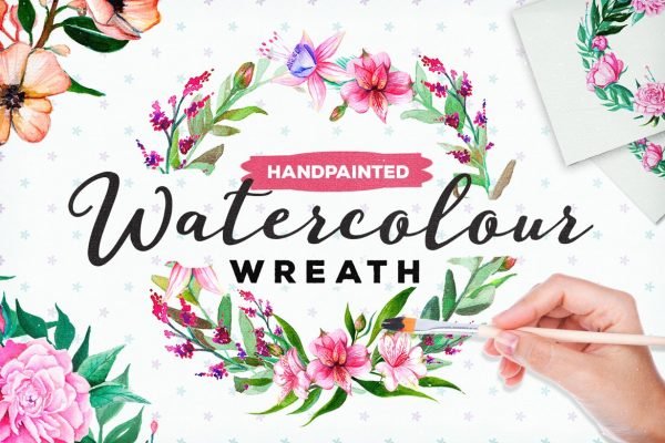 FREE Handpainted Watercolour Wreath by Layerform Design Co