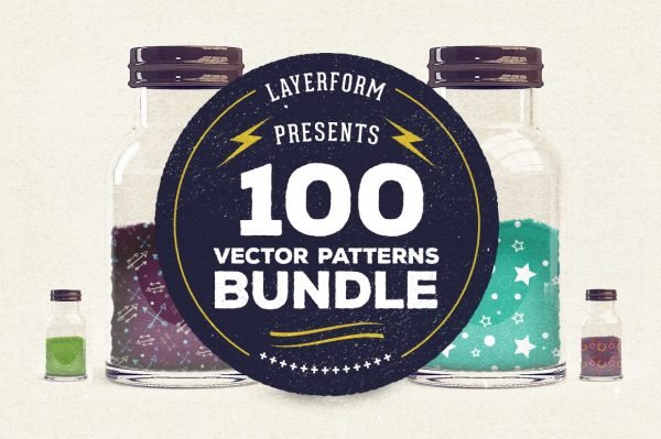 100 Vector Patterns Bundle by Layerform Design Co