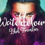64 Watercolor Blob Photoshop Brushes by Layerform Design Co