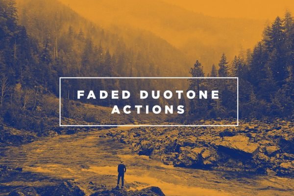 Faded Duotone Photoshop Actions by Layerform Design Co