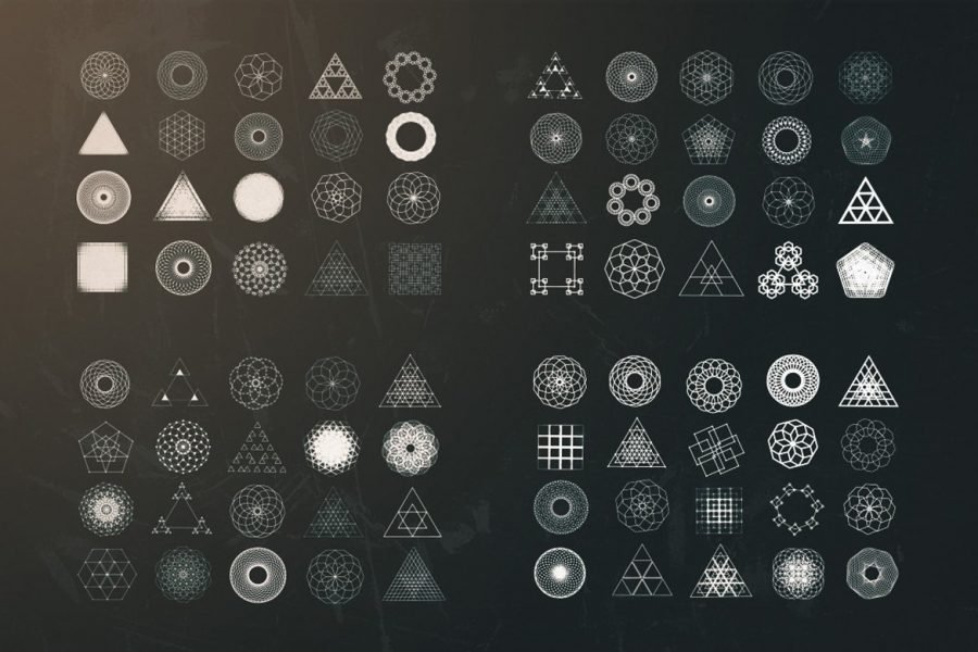 80 Geometric Vectors Bundle by Layerform Design Co