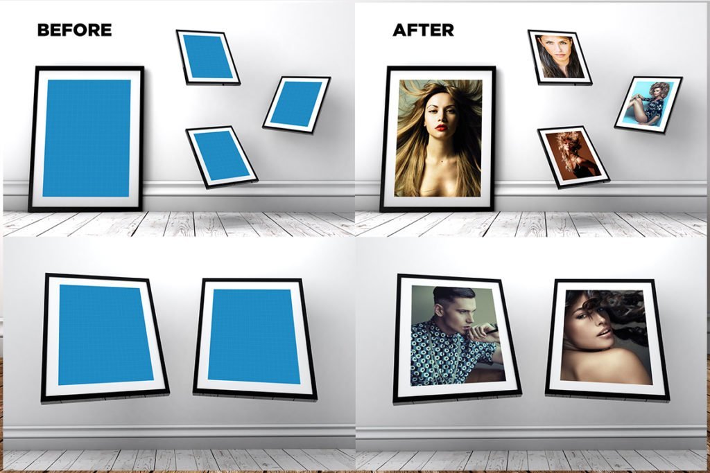 20 Gravity Photo Frame Mockups - Layerform