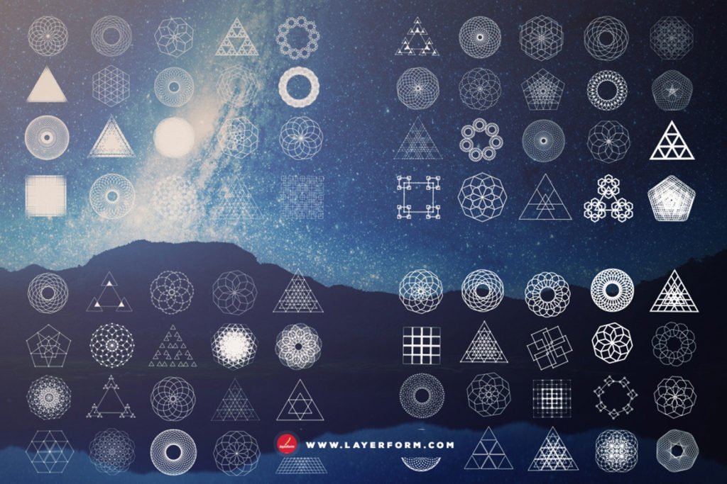 80 Geometric Shape Brushes Layerform