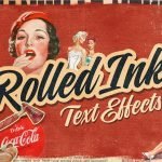 Rolled Ink Vector Text Effects by Layerform Design Co