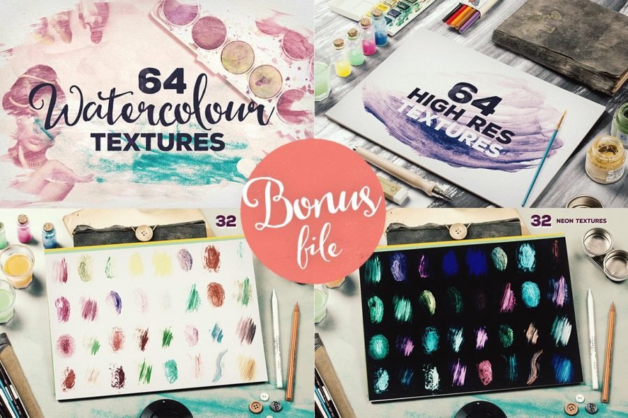 The Watercolour Illustration Bundle by Layerform Design Co