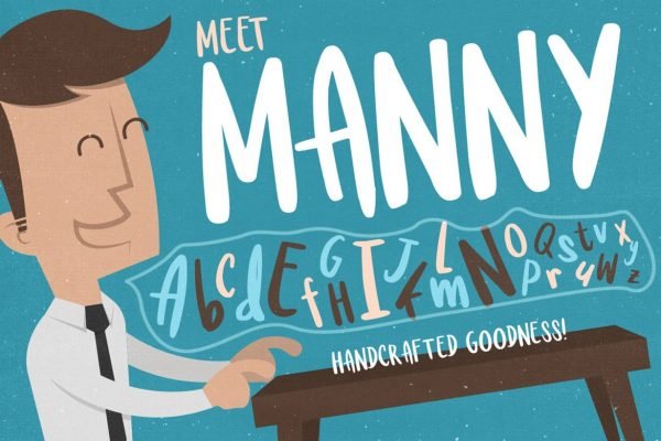 Meet Manny Handcrafted Typeface by Layerform Design Co