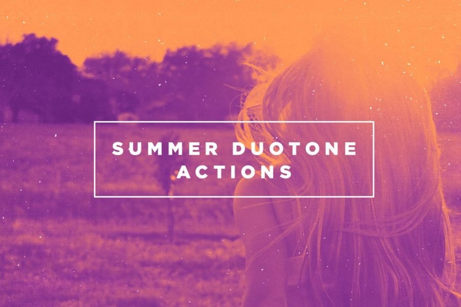 20 Summer Duotone Photoshop Actions by Layerform Design Co