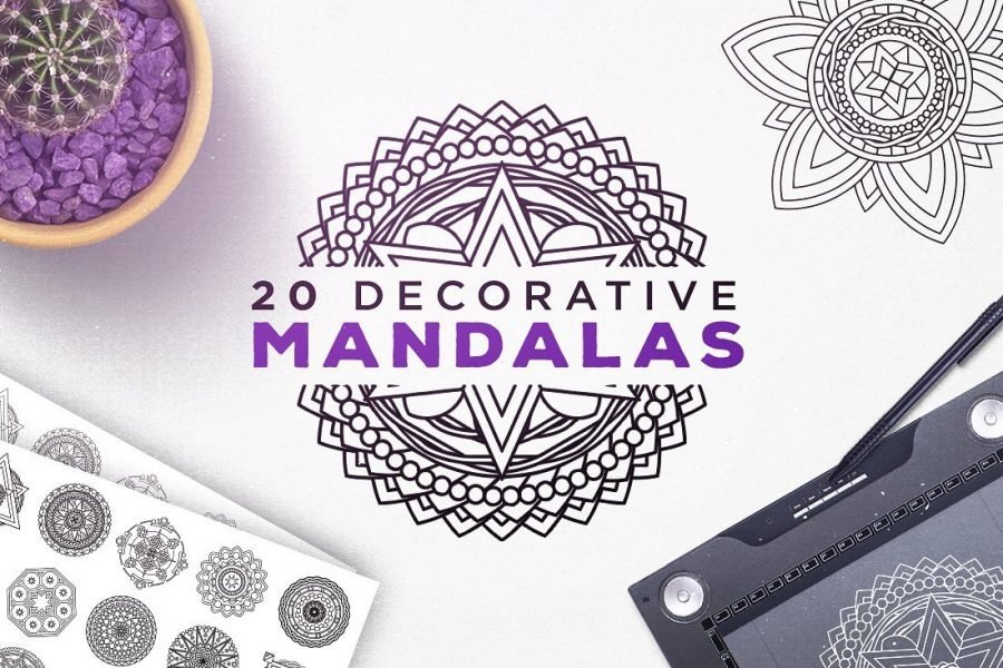 20 Decorative Vector Mandalas by Layerform Design Co