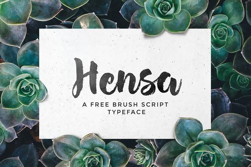 hensa-free-brush-script-font