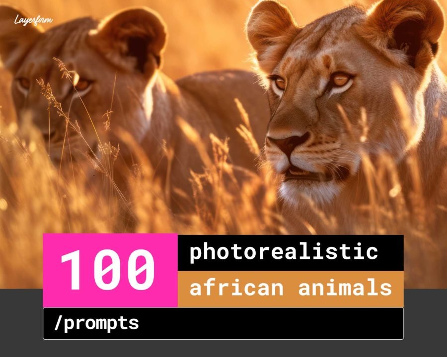 African Animal Midjourney Prompts