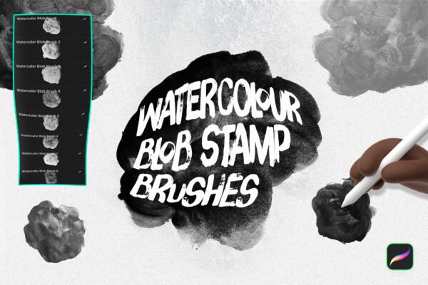 Watercolour Blob Procreate Stamps