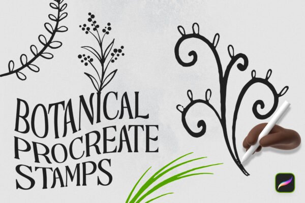 Botanical Procreate Stamp Brushes