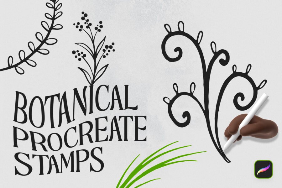 Botanical Procreate Stamp Brushes