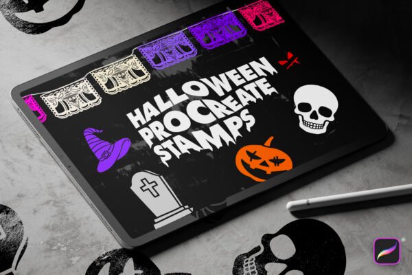 halloween procreate stamps