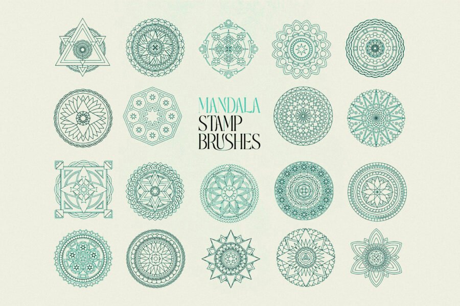 Mandala Procreate Stamp Brushes - Image 2
