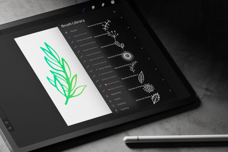 Botanical Procreate Stamp Brushes - Image 2