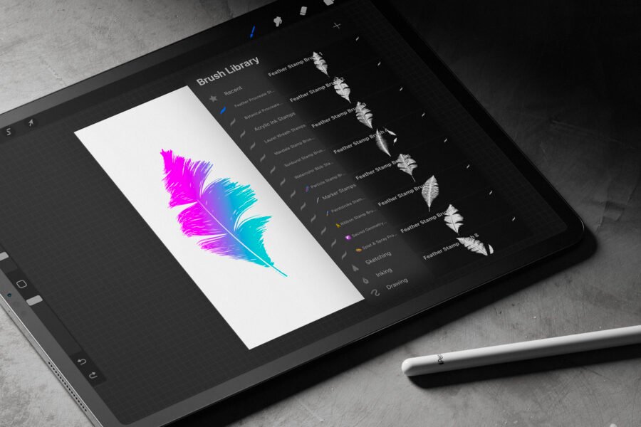 Feather Procreate Stamp Brushes - Image 2