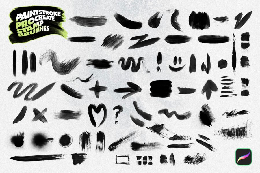 Paintstroke Procreate Stamp Brushes - Image 2