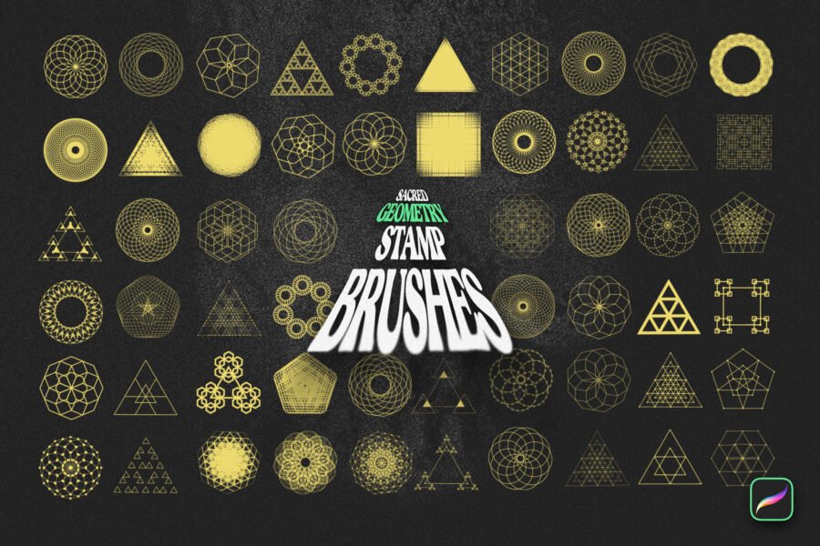 Sacred Geometry Procreate Stamp Brushes - Image 2