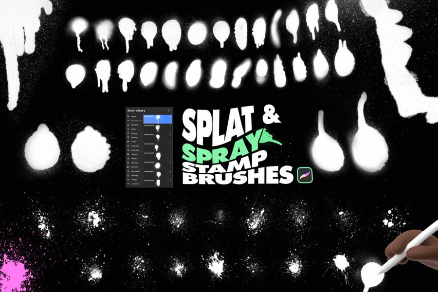 spray brush procreate