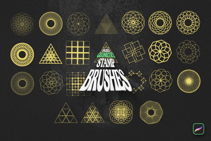 Sacred Geometry Procreate Stamp Brushes - Image 3