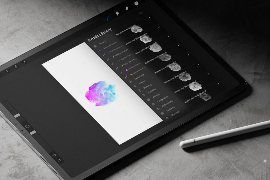 Watercolour Blob Procreate Stamp Brushes - Image 4