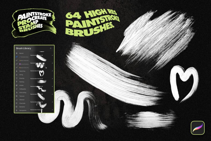Paintstroke Procreate Stamp Brushes - Image 4