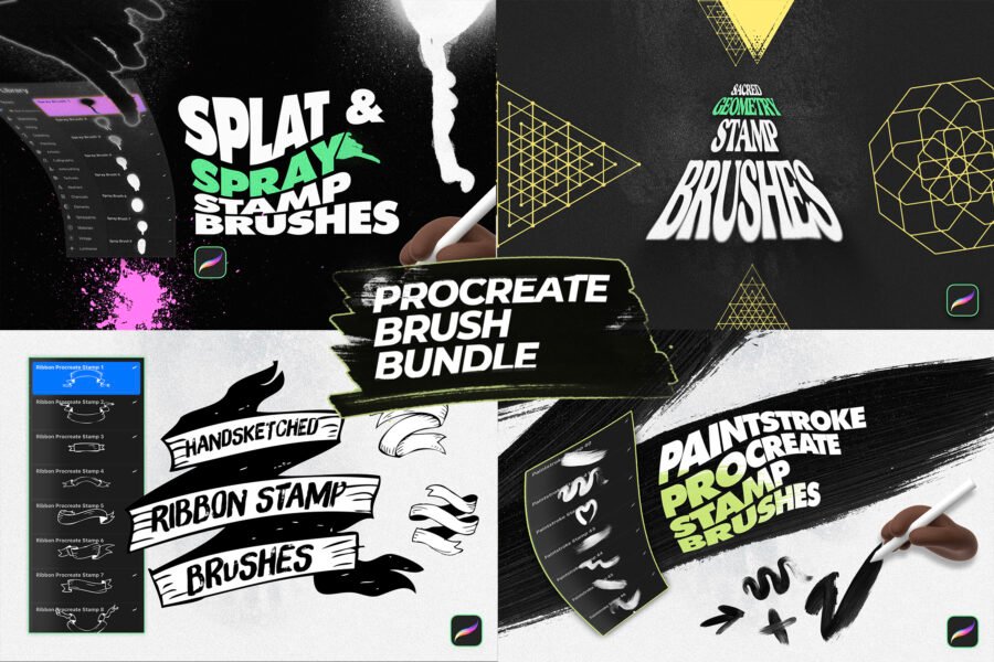 Procreate Stamp Brushes Bundle - Image 4