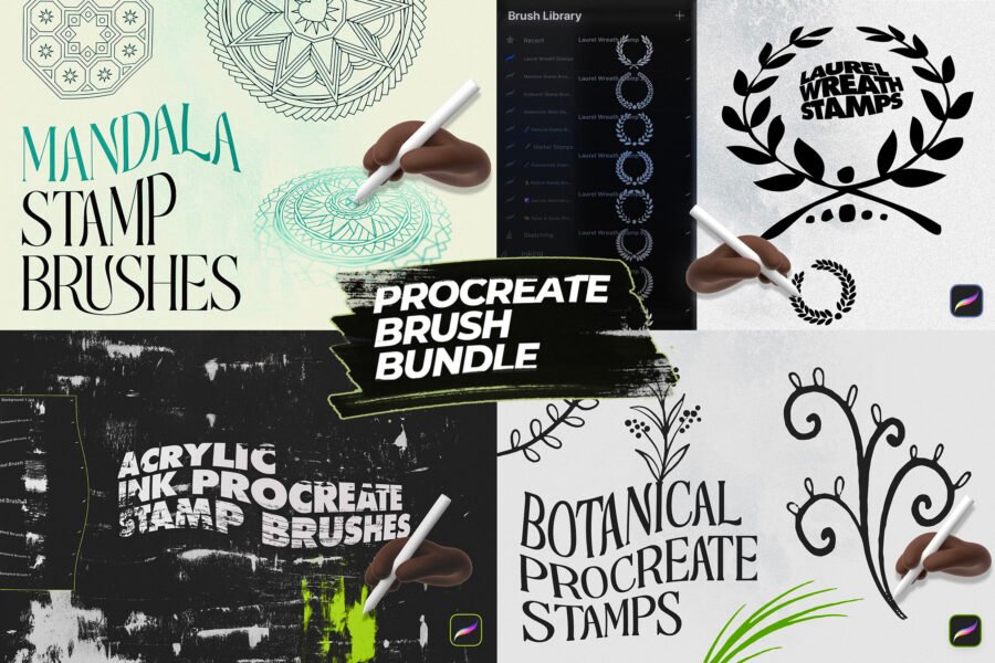 Procreate Stamp Brushes Bundle - Image 6