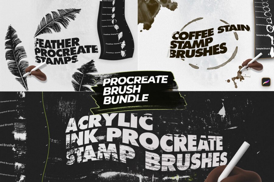 Procreate Stamp Brushes Bundle - Image 7