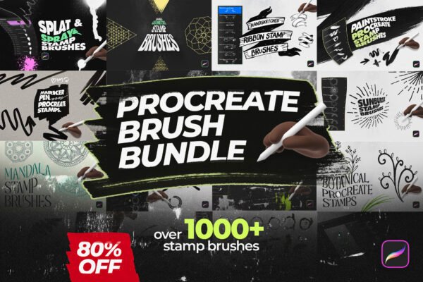 Procreate Stamp Brushes Bundle