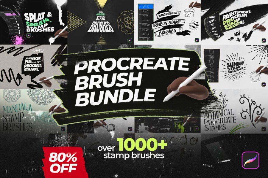Procreate Stamp Brushes Bundle